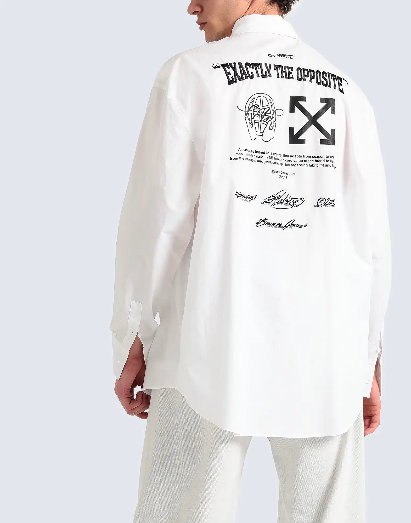 Off-White  |Street Style Long Sleeves Cotton Logo Shirts