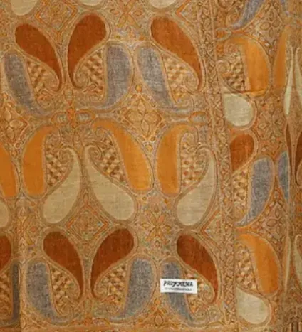 Paisley Pashmina Scarf Gold/dark orange A02-31