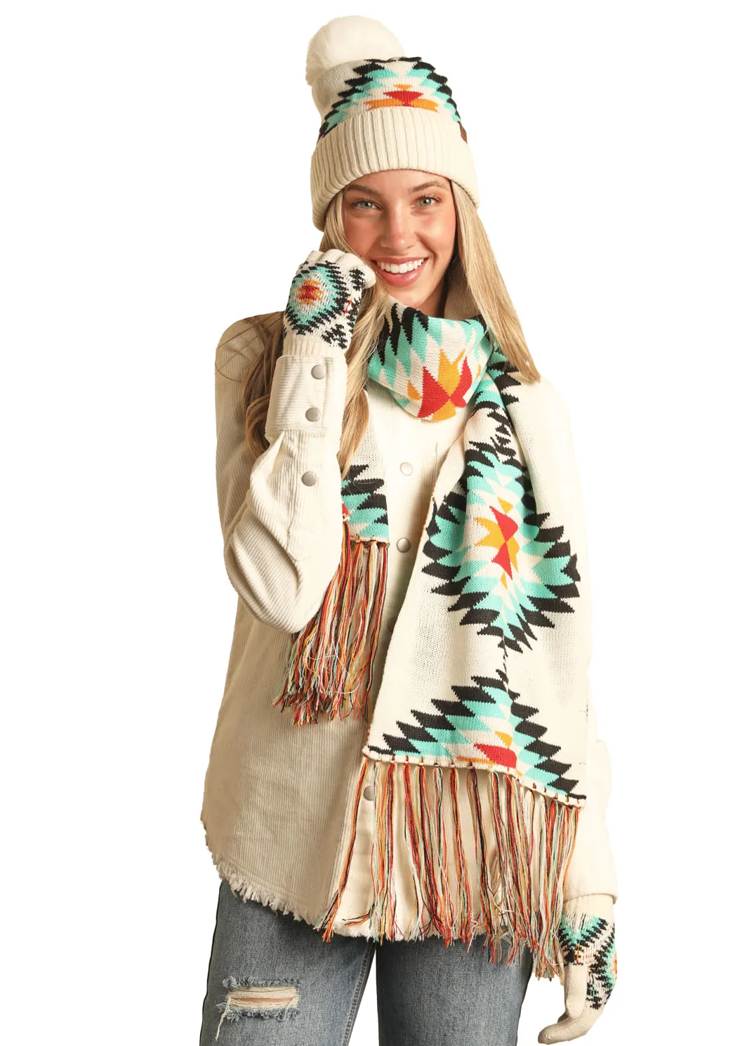 Panhandle Slim Womens Light Turquoise Scarf Gift Set