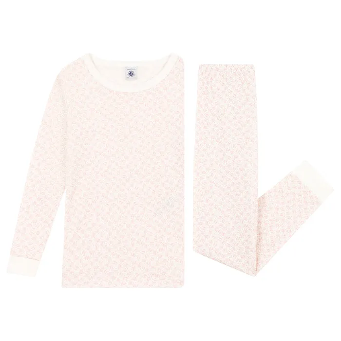 Petit Bateau Child Pyjamas With Pink Floral Print