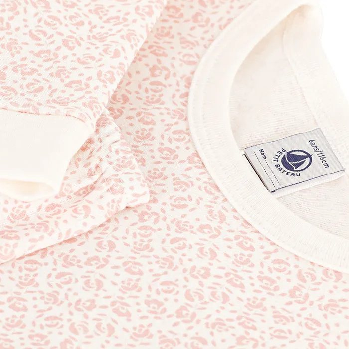 Petit Bateau Child Pyjamas With Pink Floral Print