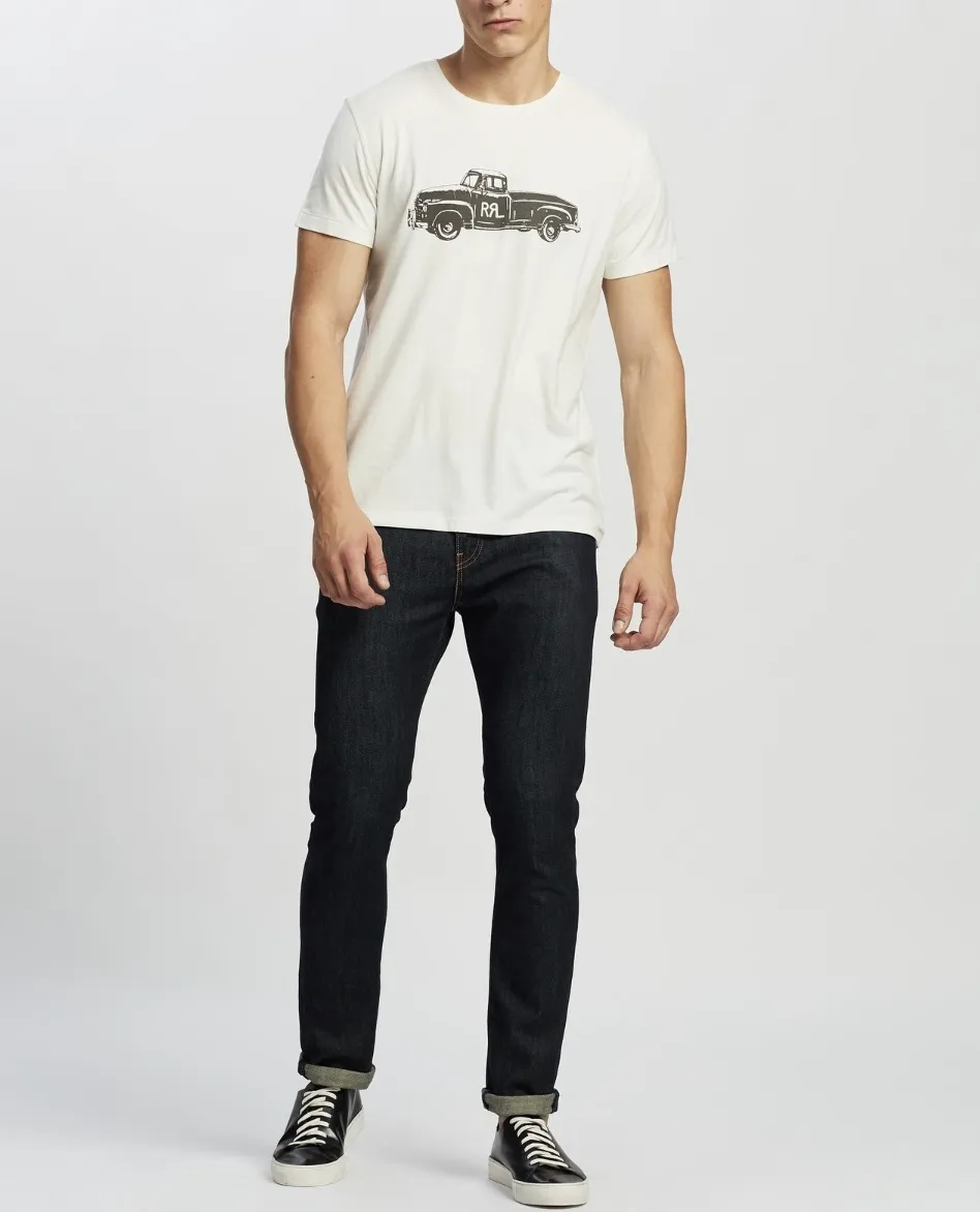 RRL  |Crew Neck Pullovers Street Style Plain Cotton Short Sleeves