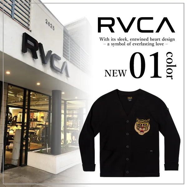 RVCA  |Long Sleeves Plain Logo Sweaters