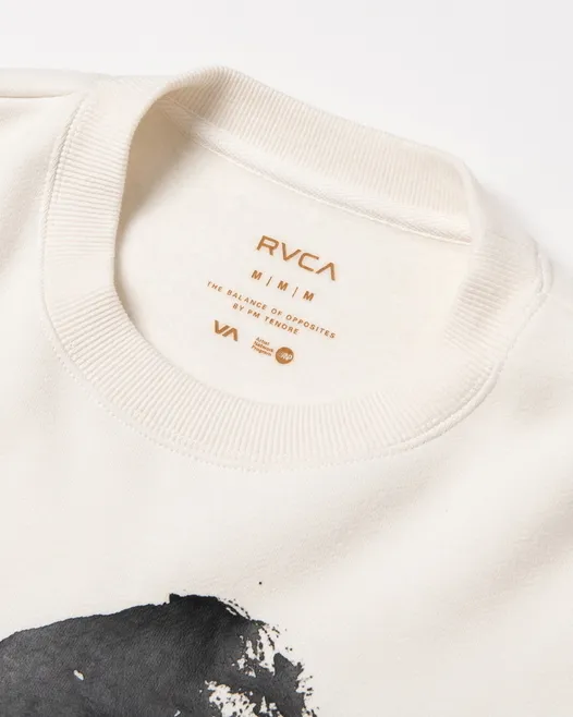 RVCA  |Long Sleeves Plain Logo Sweatshirts