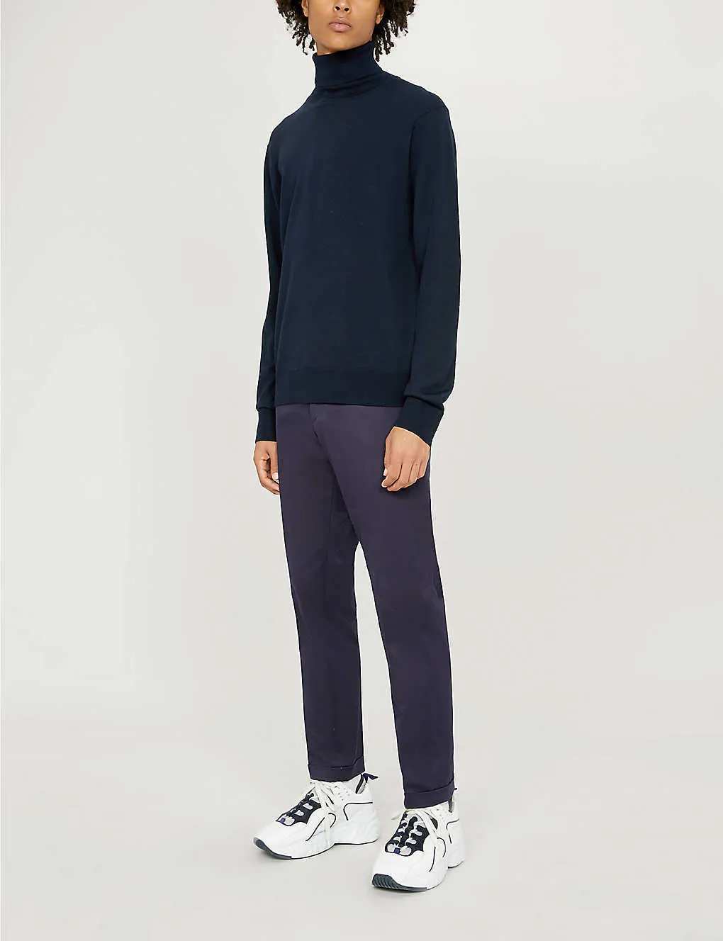 sandro  |Wool Long Sleeves Plain Sweaters