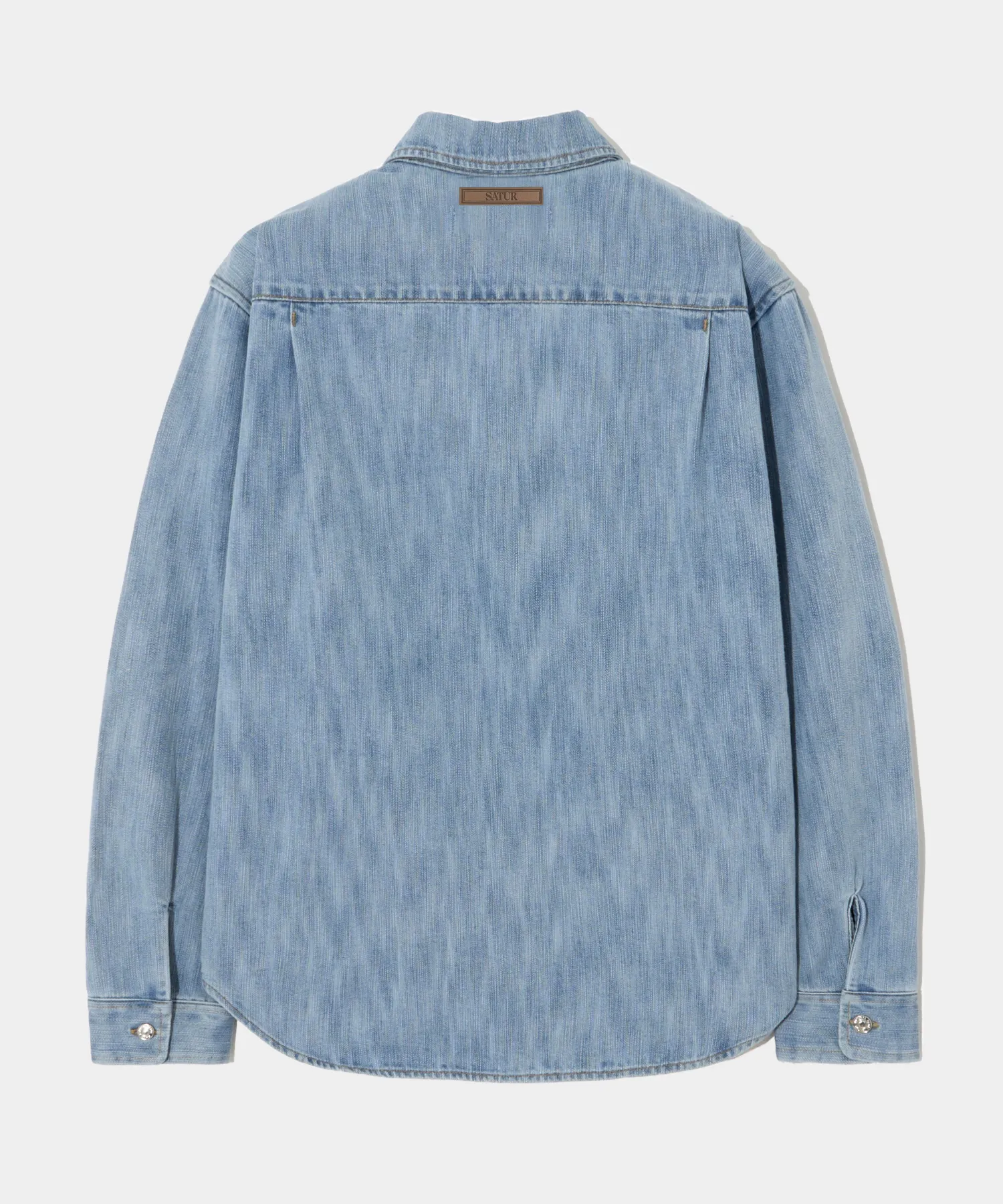 SATUR  |Unisex Denim Street Style Long Sleeves Plain Shirts