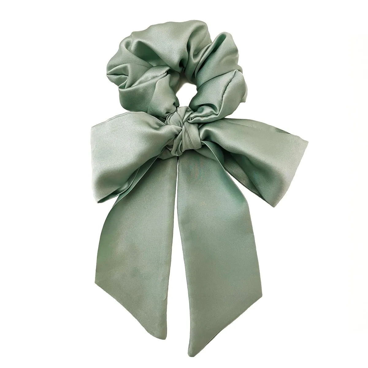 Silk Scarf Scrunchie - Seagrass