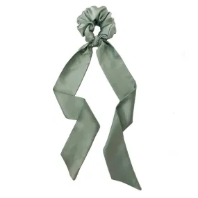 Silk Scarf Scrunchie - Seagrass