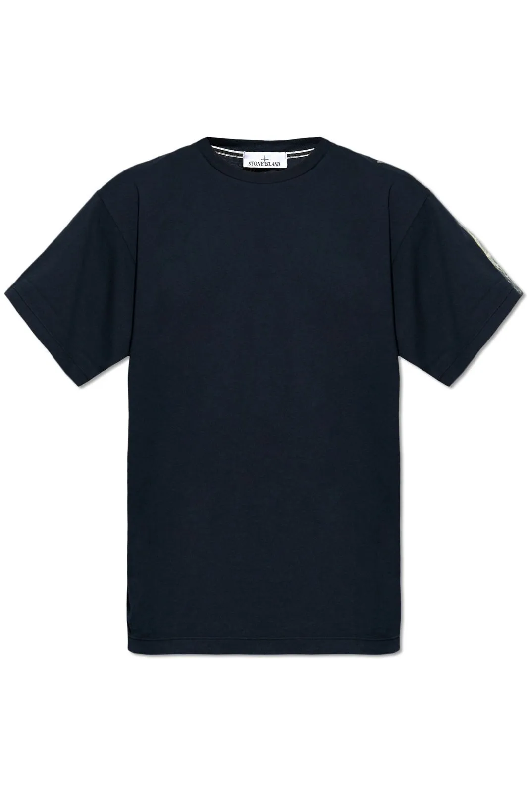 STONE ISLAND  |Crew Neck Pullovers U-Neck Plain Cotton Short Sleeves Logo