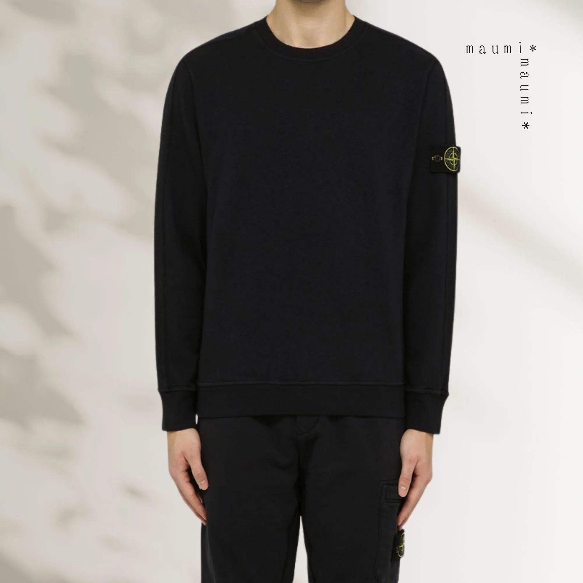 STONE ISLAND  |Crew Neck Street Style Long Sleeves Plain Cotton