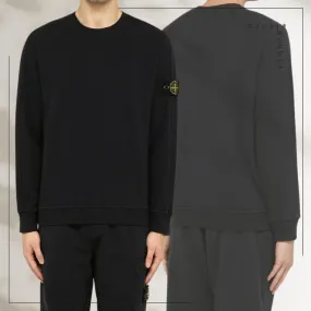 STONE ISLAND  |Crew Neck Street Style Long Sleeves Plain Cotton