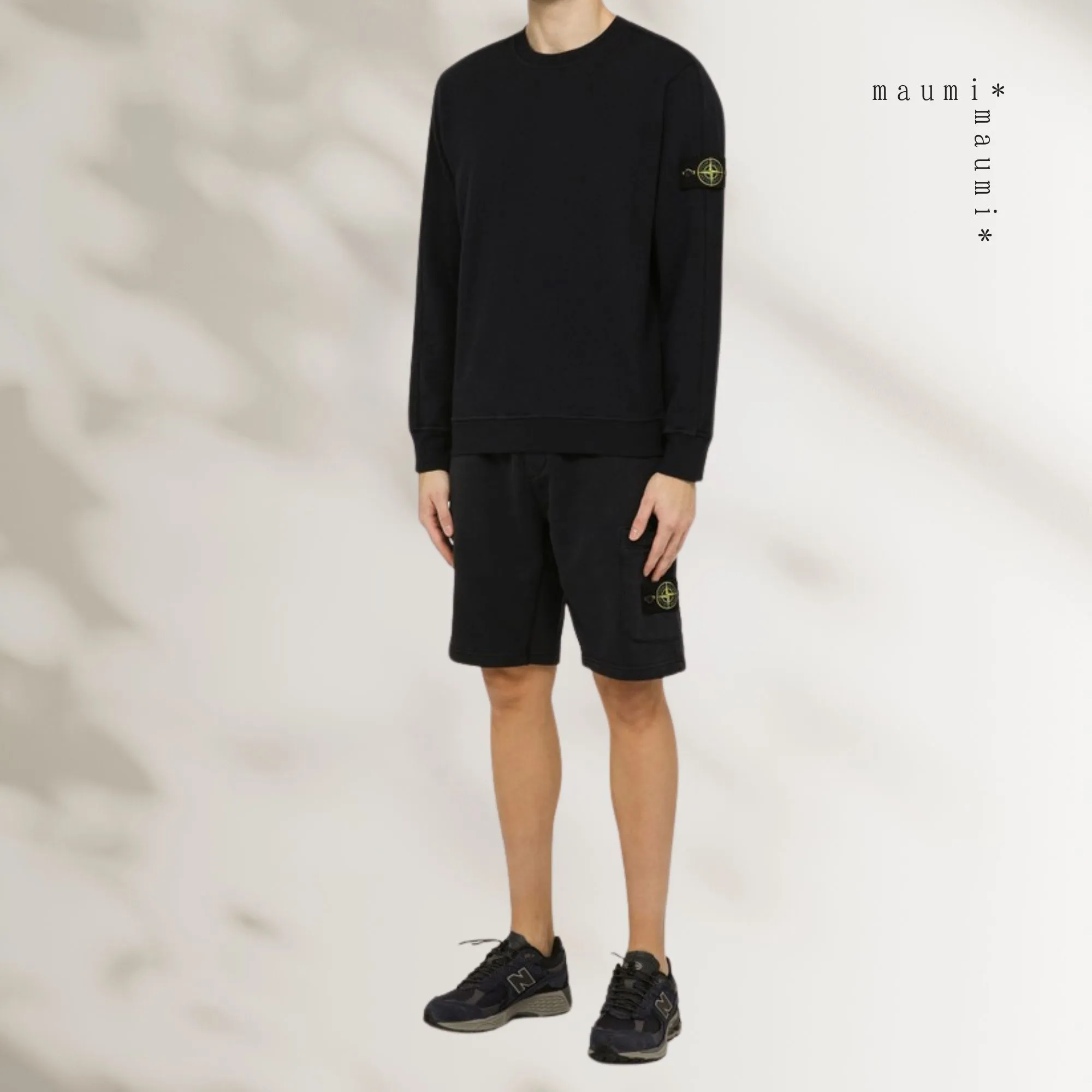 STONE ISLAND  |Crew Neck Street Style Long Sleeves Plain Cotton