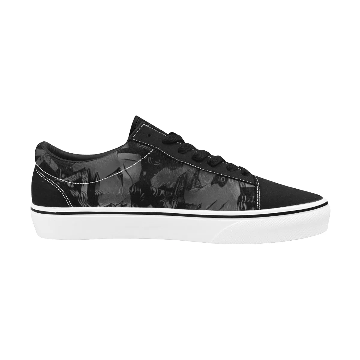 Streetart In The Shadows Men's Low Top Skateboarding Shoes