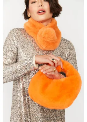 Succubus Rainbow You Softie Faux-Fur Scarf Orange