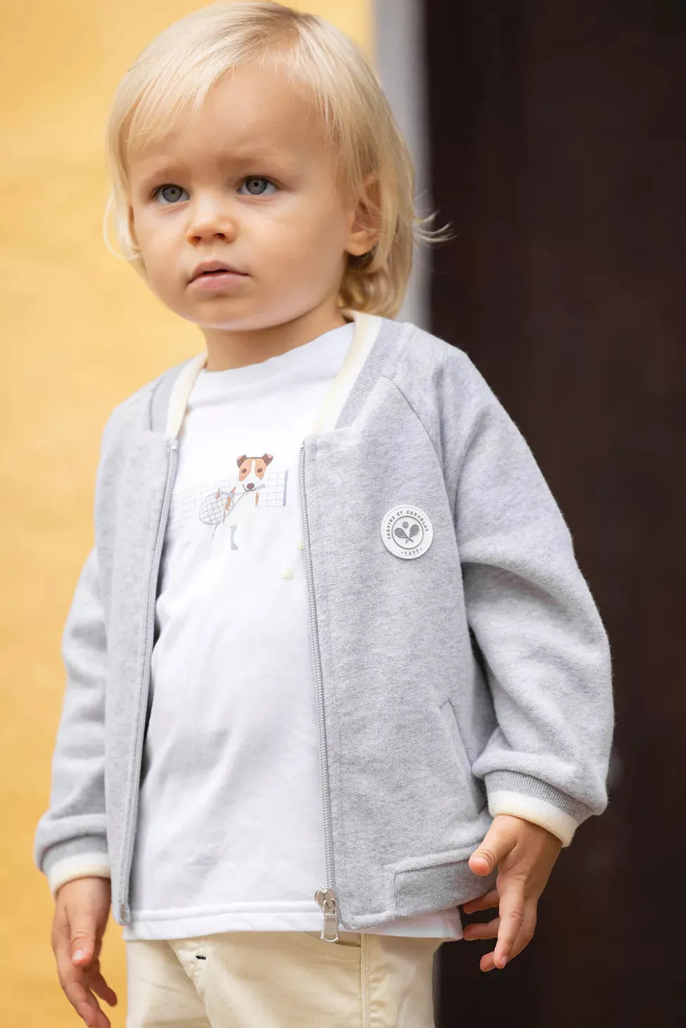 Tartine Boys Chine Grey Cardigan