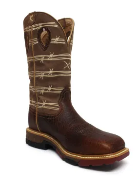 Twisted X Mens Brown And Tan Alloy Toe Work Boots