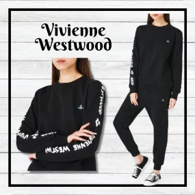 Vivienne Westwood  |Crew Neck Unisex Rib Street Style Long Sleeves Cotton