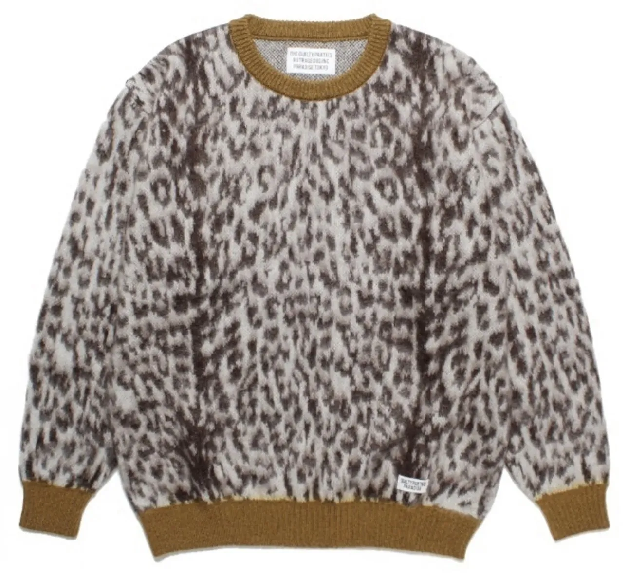 WACKO MARIA  |Crew Neck Pullovers Leopard Patterns Unisex Street Style