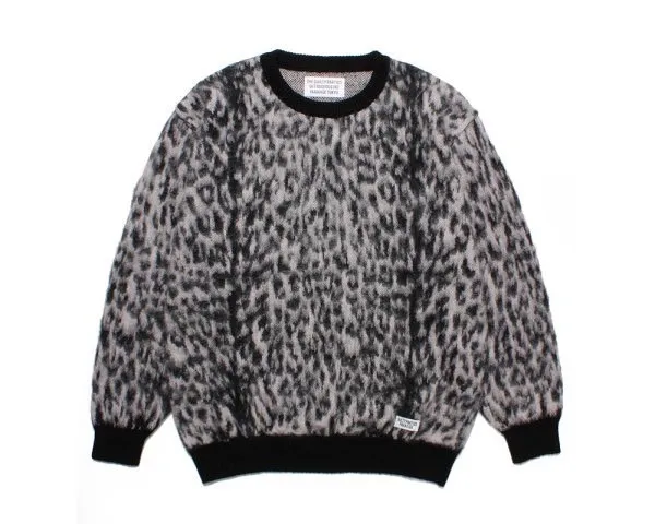 WACKO MARIA  |Crew Neck Pullovers Leopard Patterns Unisex Street Style