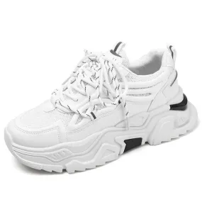 White casual mesh vamp sport shoe sneaker