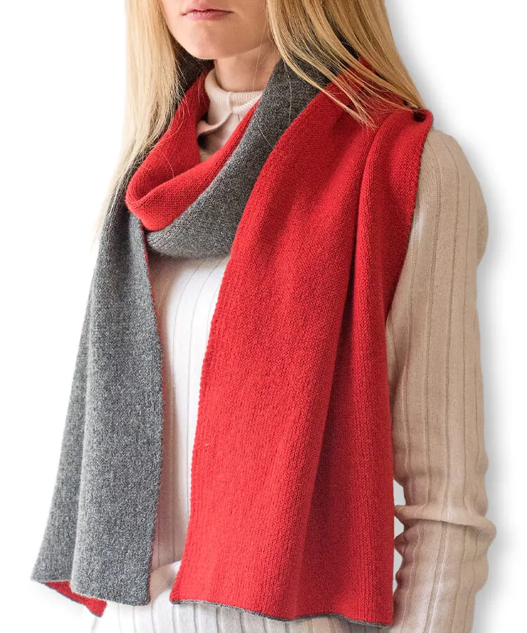 Woman double face scarf