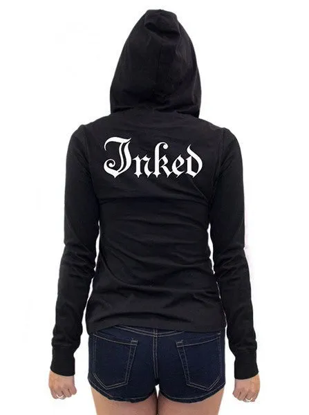 Women's Inked Logo Long Sleeve Hooded Tee