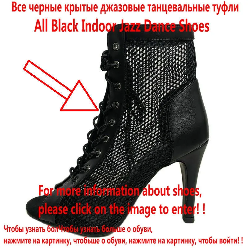 Women's Sexy Black Covered Indoor Dance Party High Heel Boots