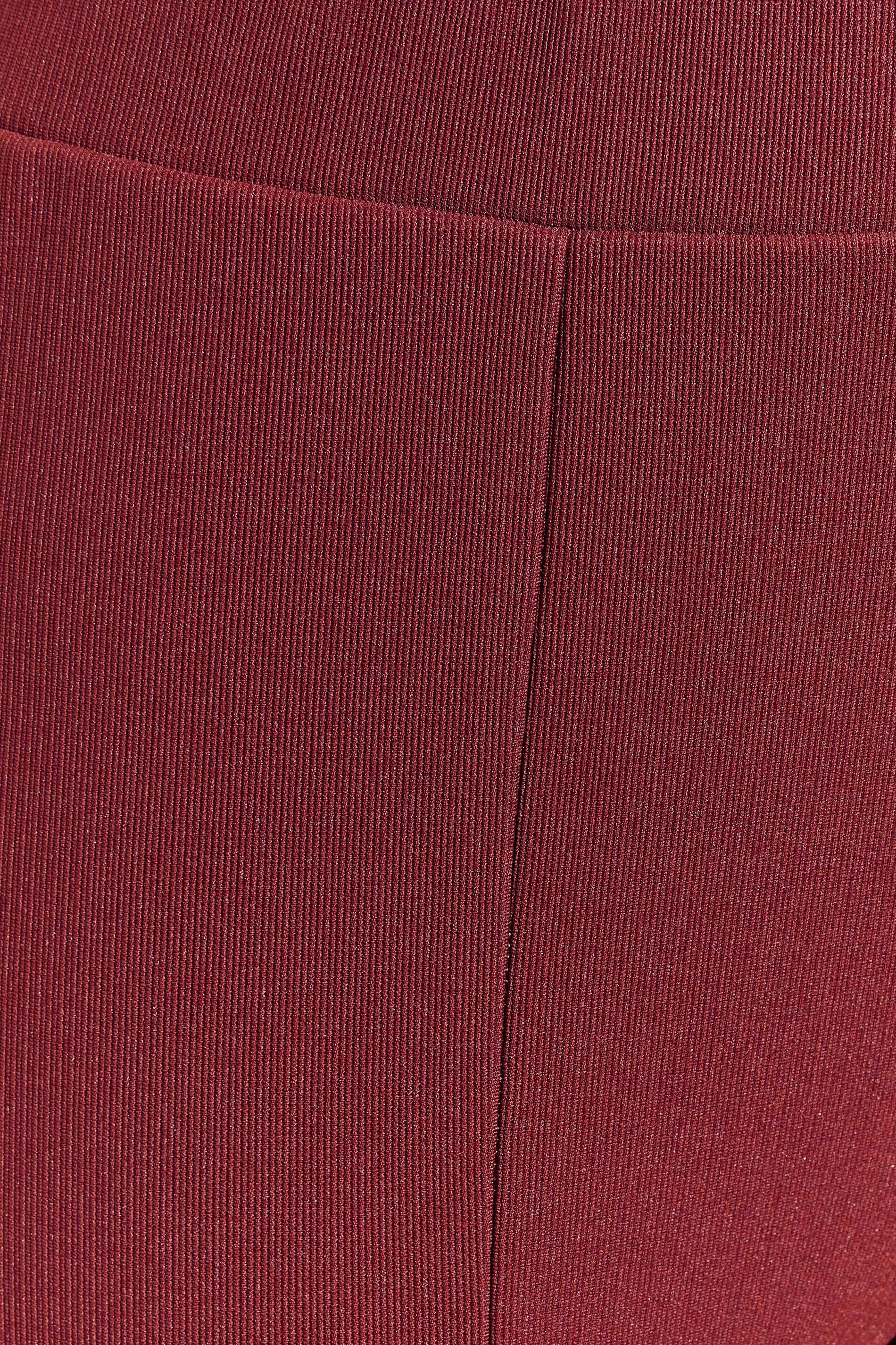 YOURS Curve Burgundy Red Split Front Stretch Flared Leggings