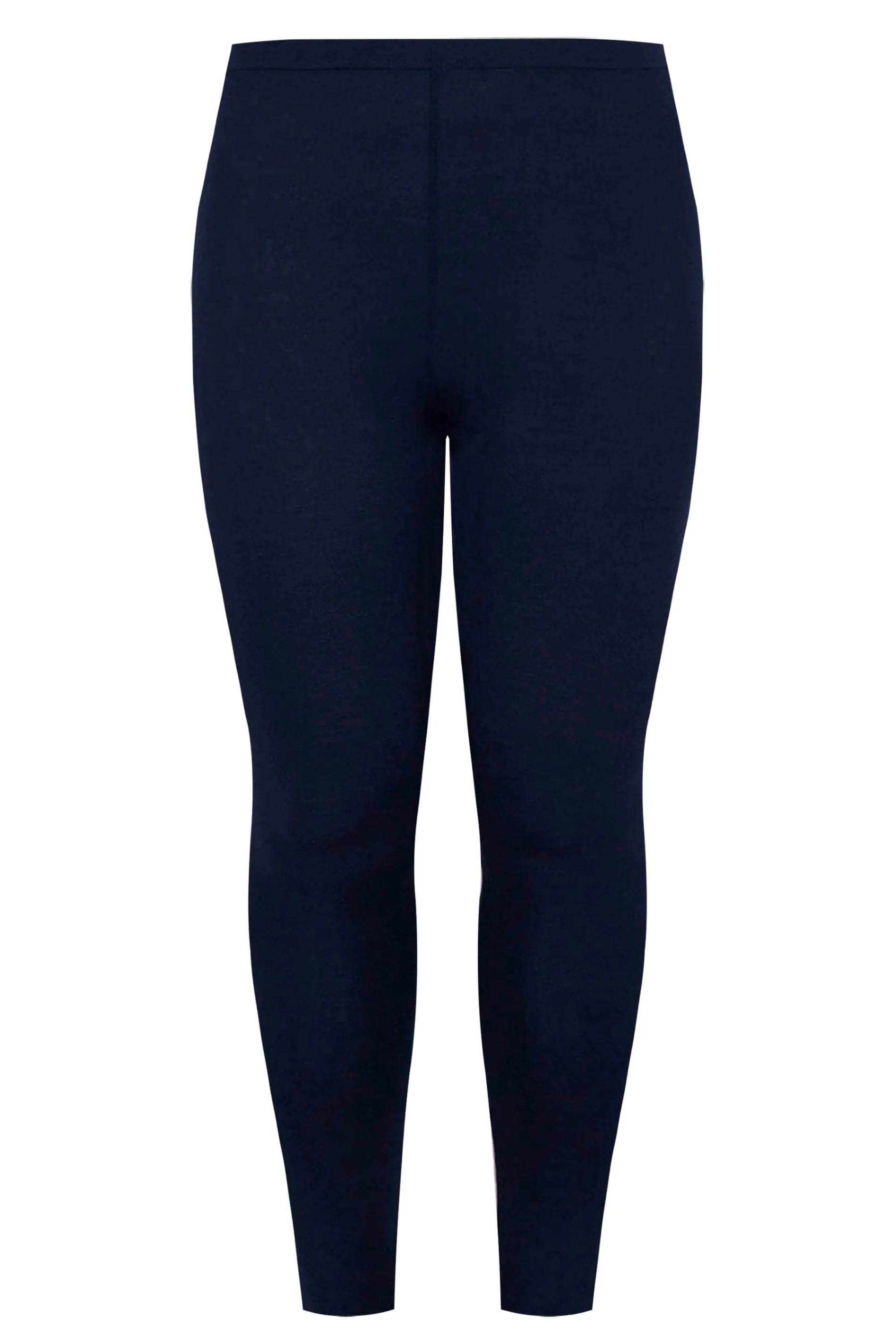 YOURS FOR GOOD Curve Navy Blue Cotton Stretch Leggings