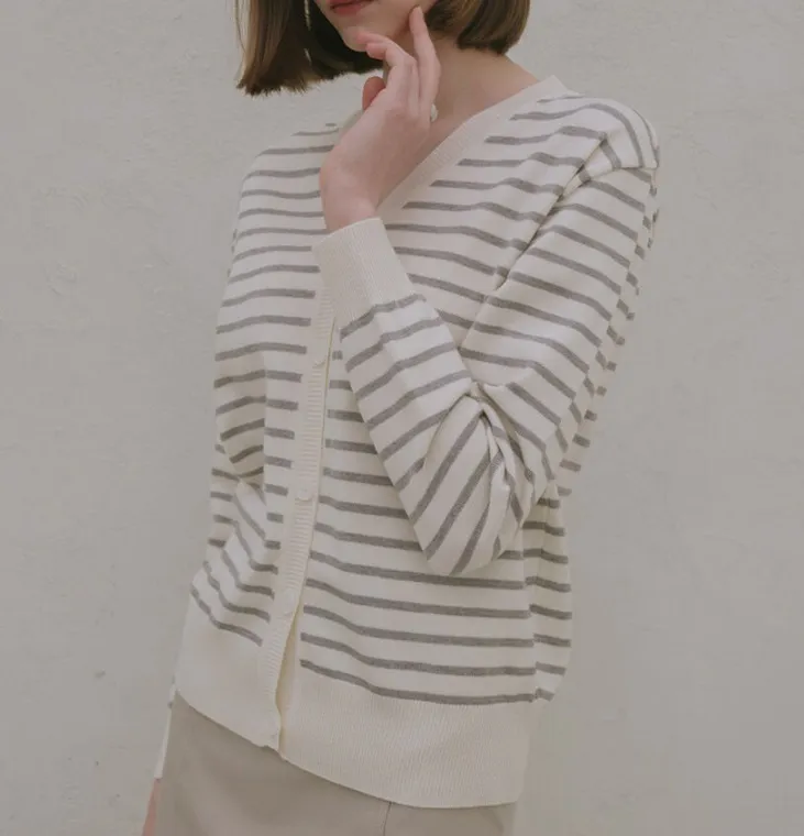 YUPPE  |Stripes Unisex Long Sleeves Cardigans