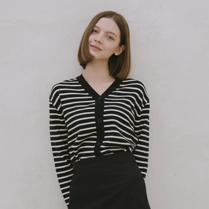 YUPPE  |Stripes Unisex Long Sleeves Cardigans