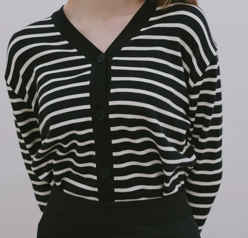 YUPPE  |Stripes Unisex Long Sleeves Cardigans