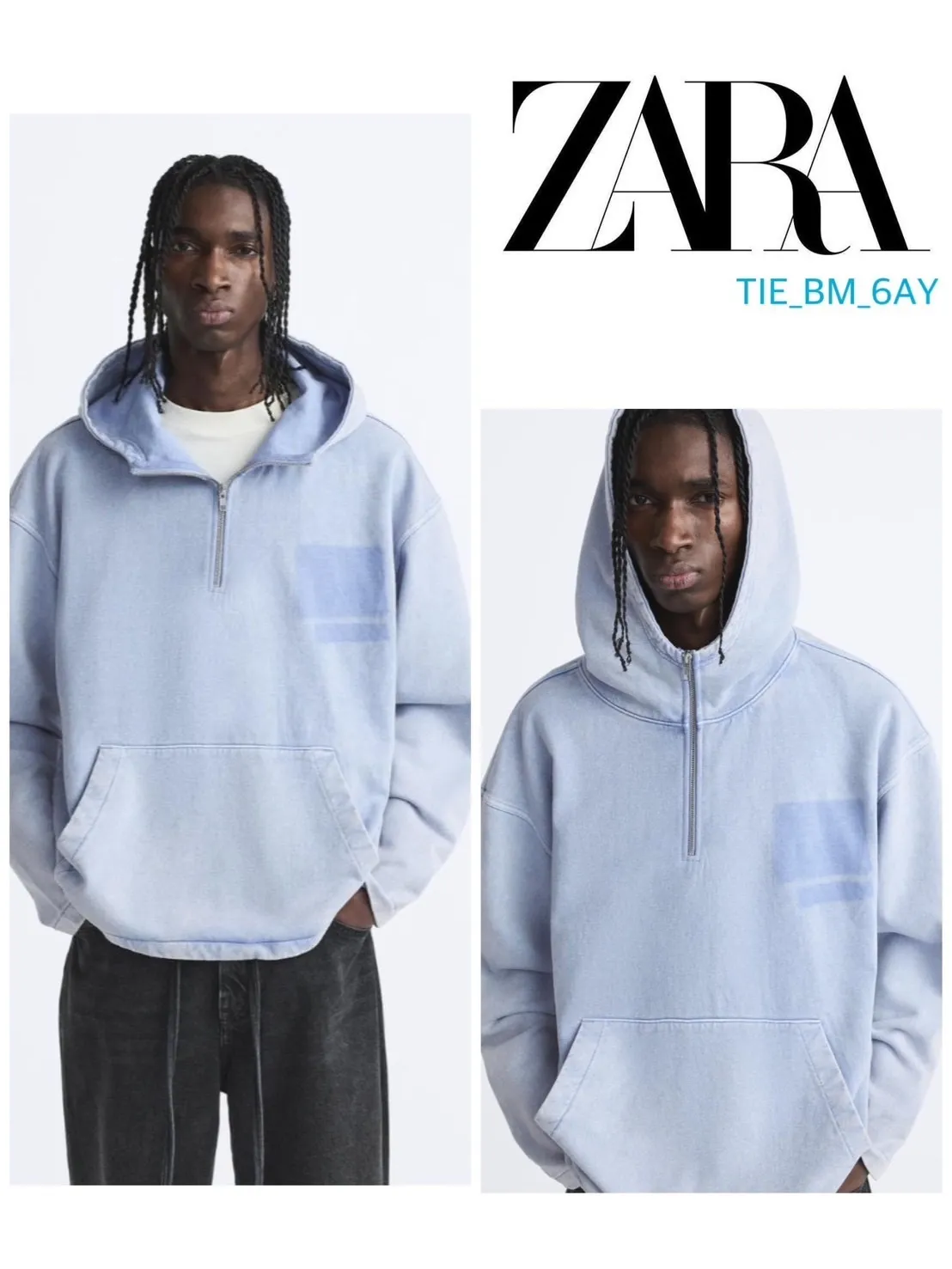 ZARA  |Long Sleeves Plain Cotton Sweatshirts