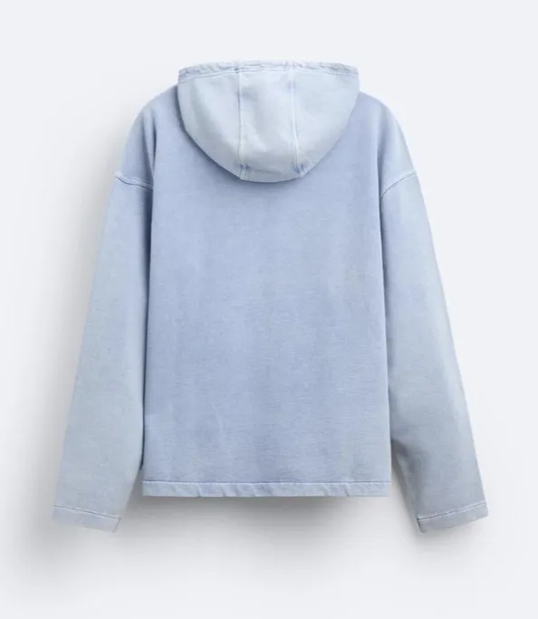 ZARA  |Long Sleeves Plain Cotton Sweatshirts